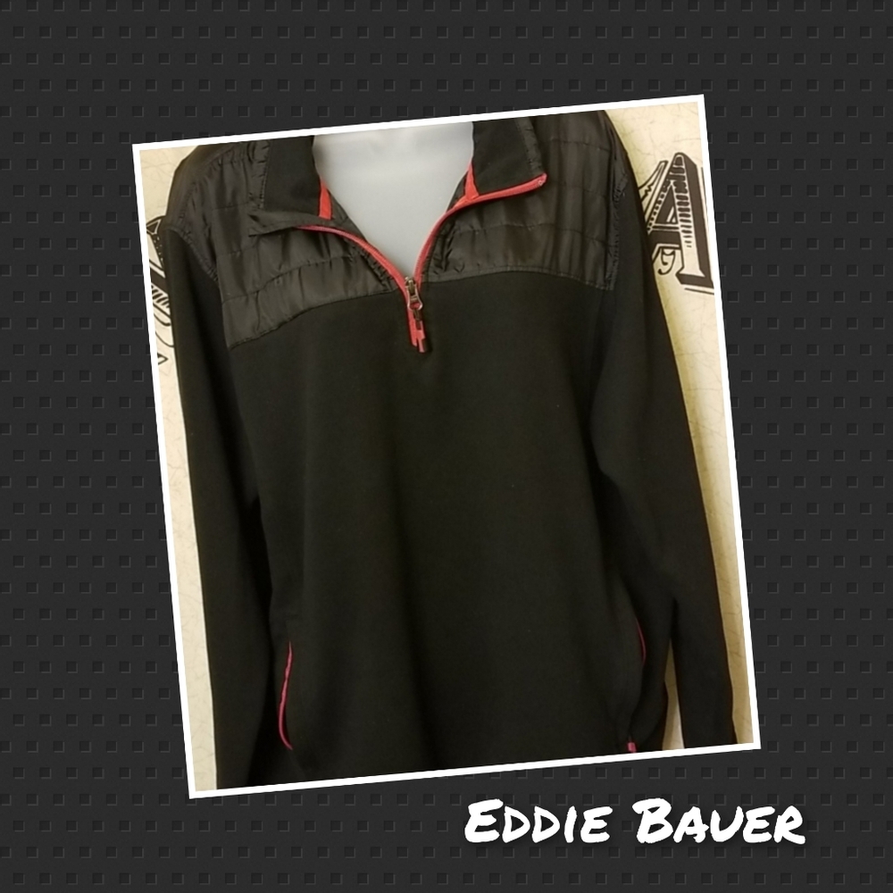 Eddie Bauer quarter zip fleece pullover